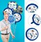 20 Pcs Father's Day Balloons, Happy Father's Day Mylar Balloons, Blue, White, Round, Self Sealing, Unisex, Adults